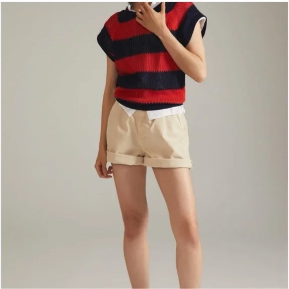 NWT Clare V. Red and blue knit top, M - Picture 3 of 12